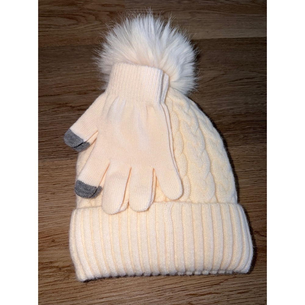 Girl hat and glove winter set